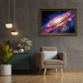 Diamantmalerei – Bunte Galaxie mit Sternen und Kometen