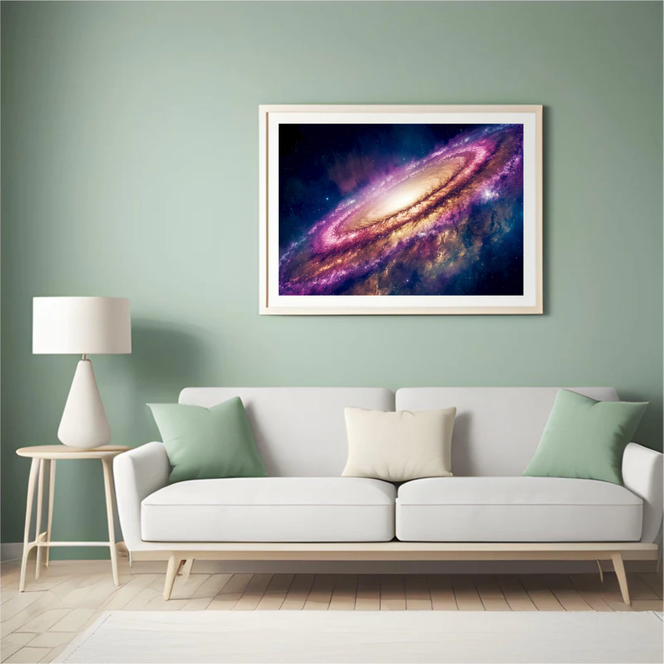 Diamantmalerei – Bunte Galaxie mit Sternen und Kometen