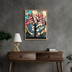 Diamantmalerei - Bunter Hintergrund hinter dem Baum - SEOS Shop ®