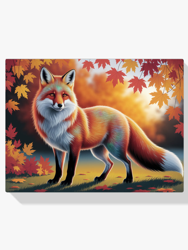 Diamond Painting - Bunter Fuchs mit wallendem Fell