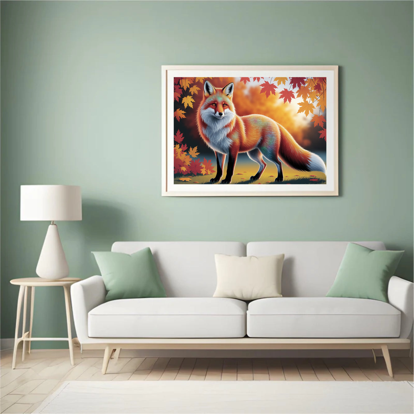 Diamond Painting - Bunter Fuchs mit wallendem Fell