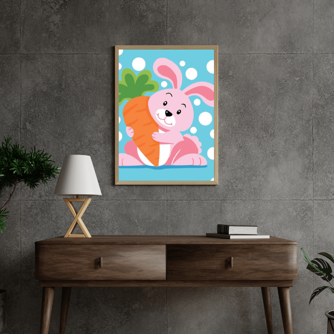 Diamond Painting - Kaninchen mit Karotte - SEOS®