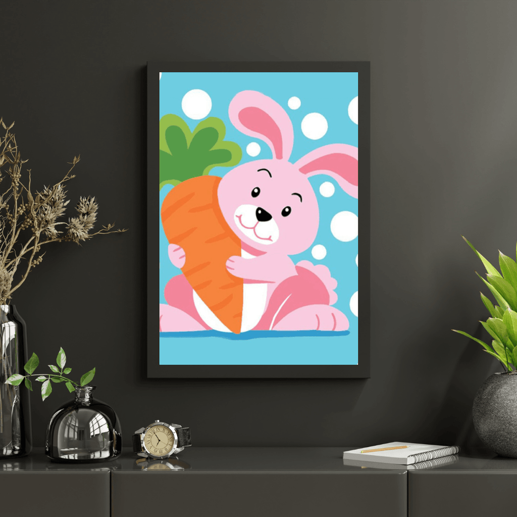 Diamond Painting - Kaninchen mit Karotte - SEOS®