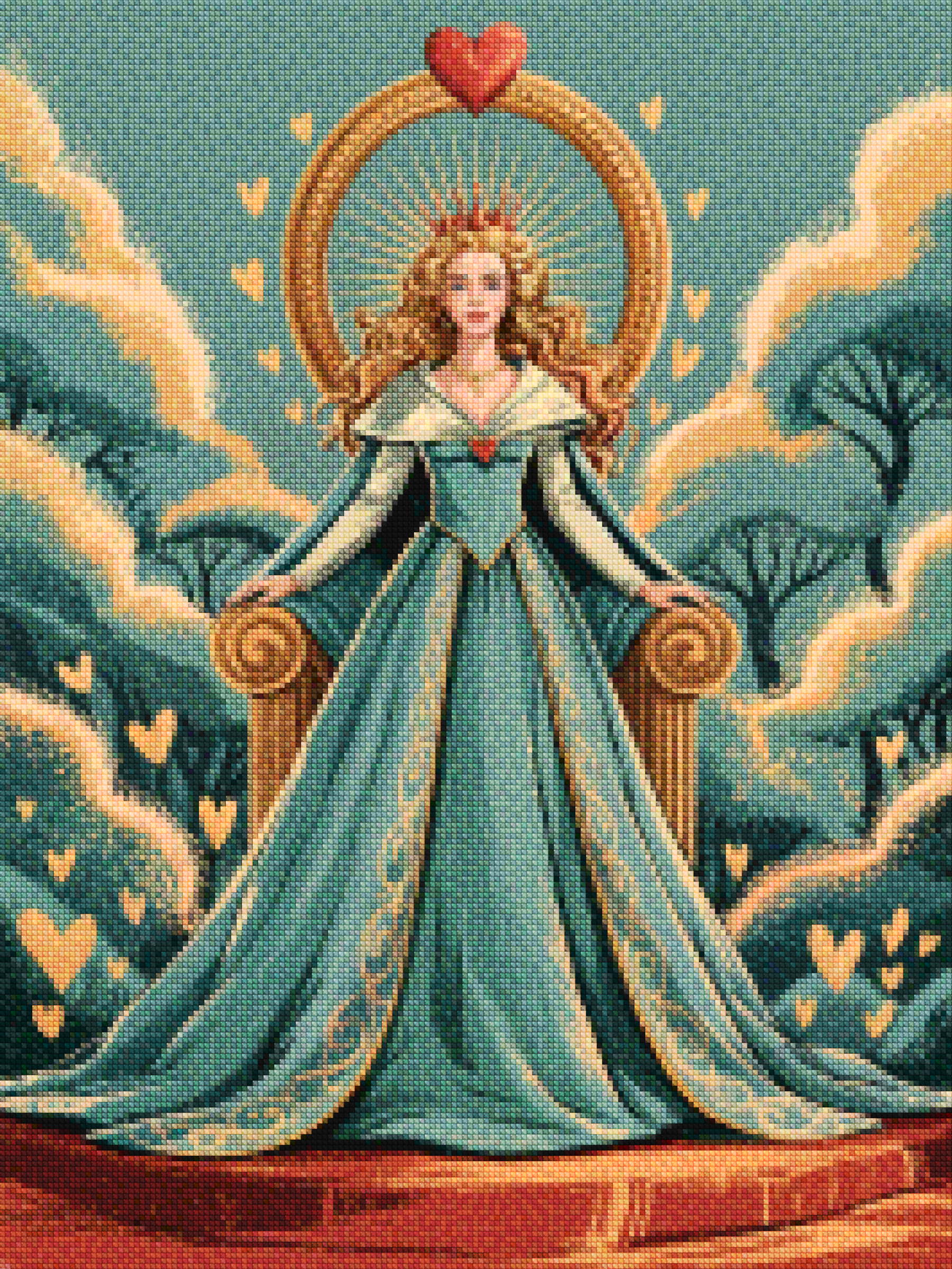 Diamantmalerei - Königin der Herzen