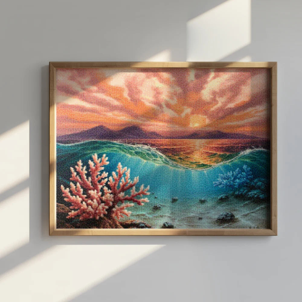 Diamantmalerei - Korallensonnenuntergang