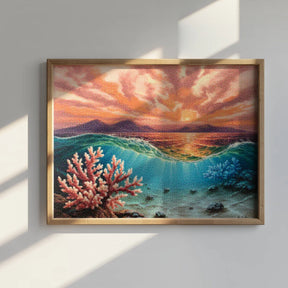 Diamantmalerei - Korallensonnenuntergang