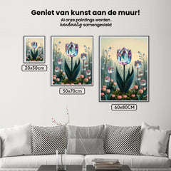 Diamantmalerei - Kristall-Tulpenblüte V1