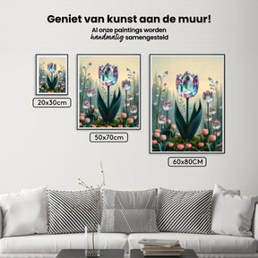 Diamantmalerei - Kristall-Tulpenblüte V1