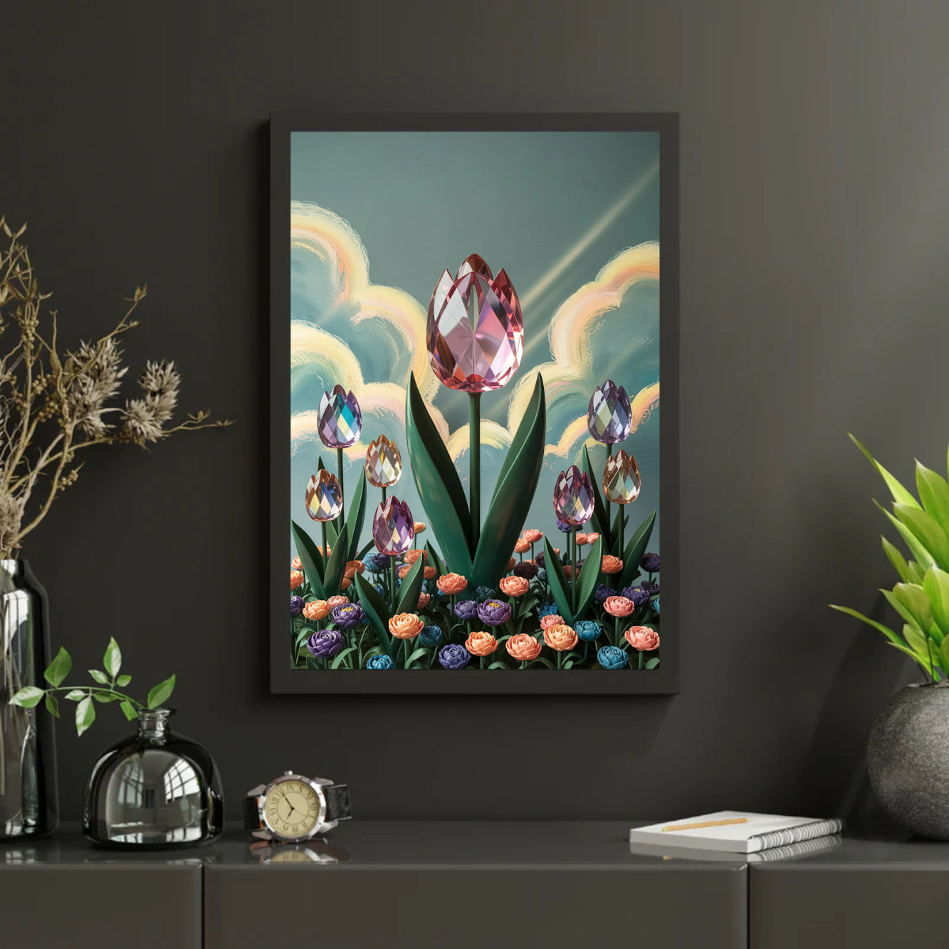 Diamantmalerei - Kristall-Tulpenblüte V2