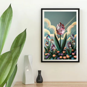 Diamantmalerei - Kristall-Tulpenblüte V2