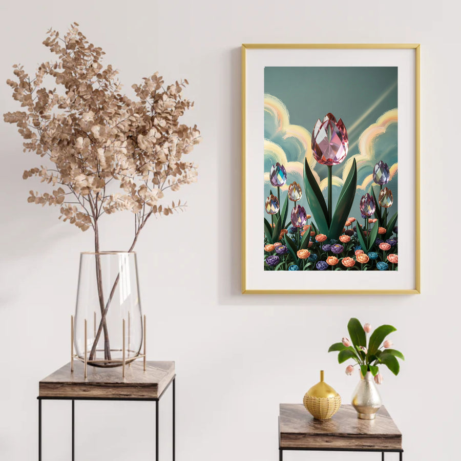 Diamantmalerei - Kristall-Tulpenblüte V2