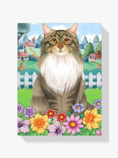 Diamantmalerei - Frühlings-Maine-Coon
