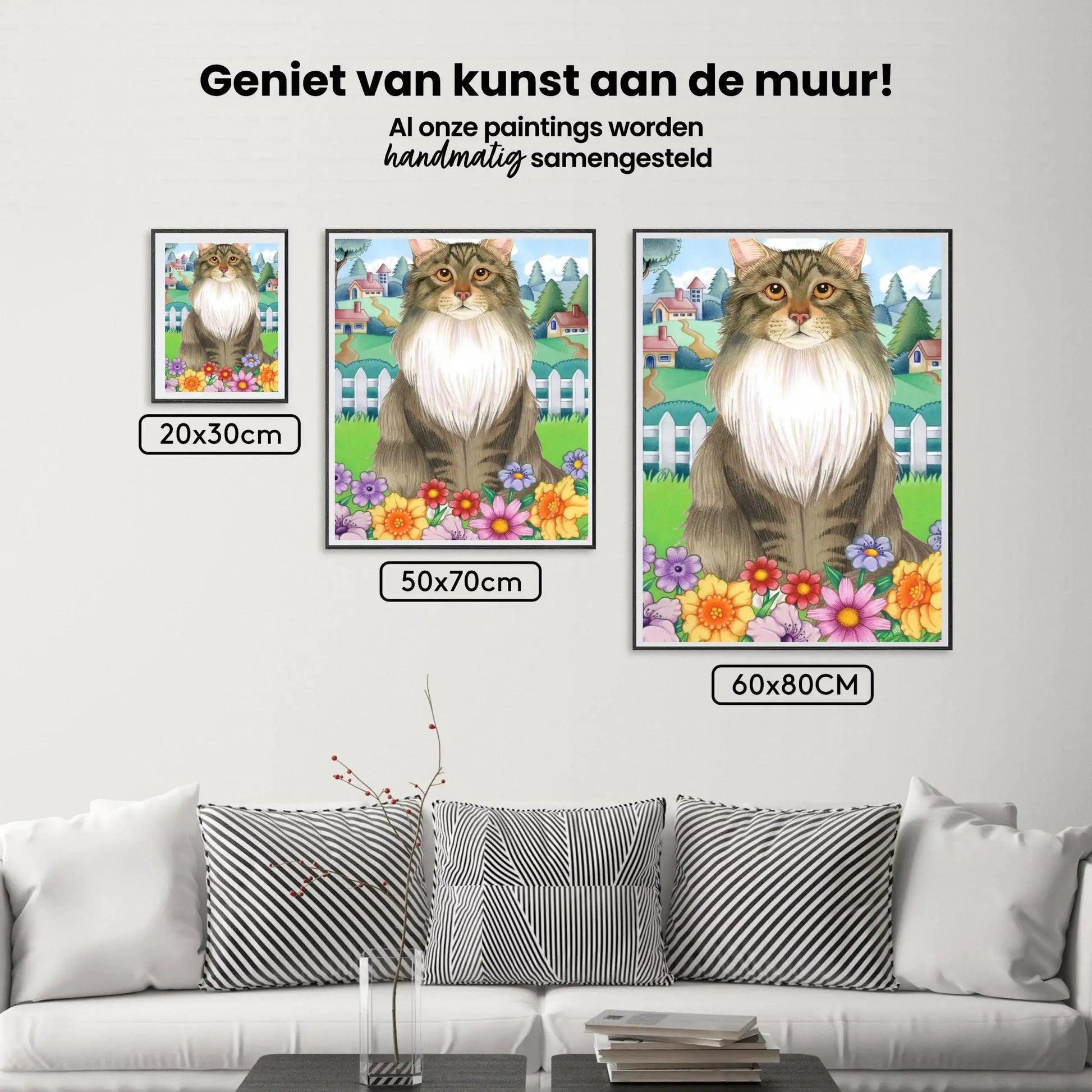 Diamantmalerei - Frühlings-Maine-Coon