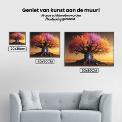 Diamond Painting - Lebensbaum mit bunten Blättern