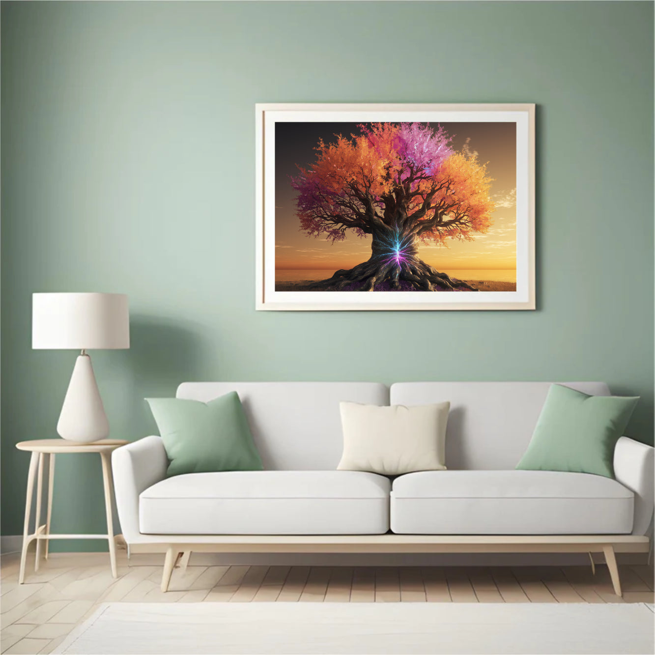 Diamond Painting - Lebensbaum mit bunten Blättern