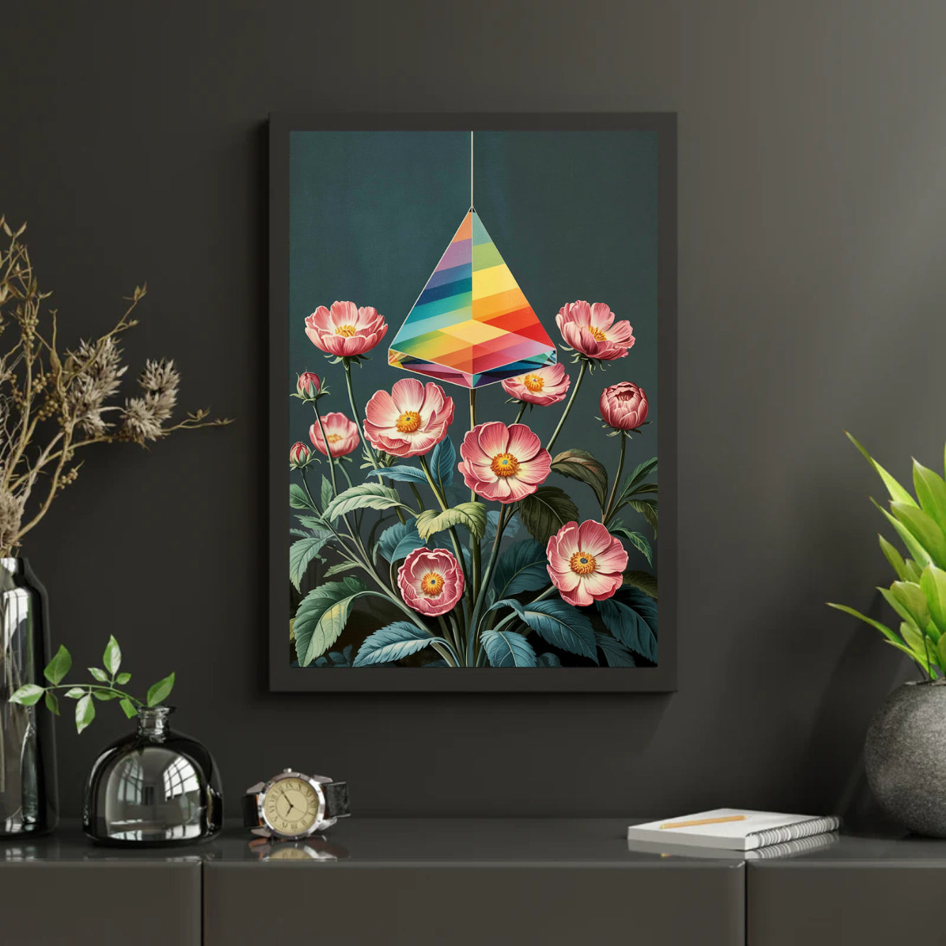 Diamantmalerei – Licht durch Blüte