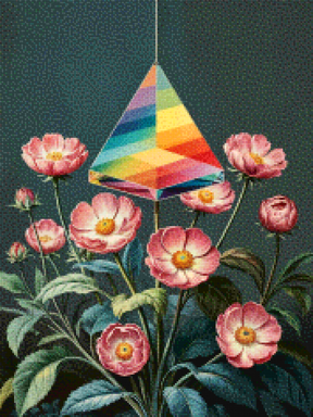 Diamantmalerei – Licht durch Blüte