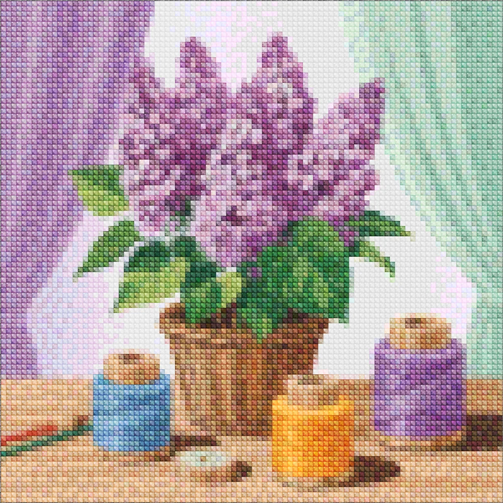 Mini-Diamantmalerei – Lila Faden