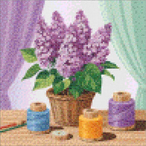 Mini-Diamantmalerei – Lila Faden