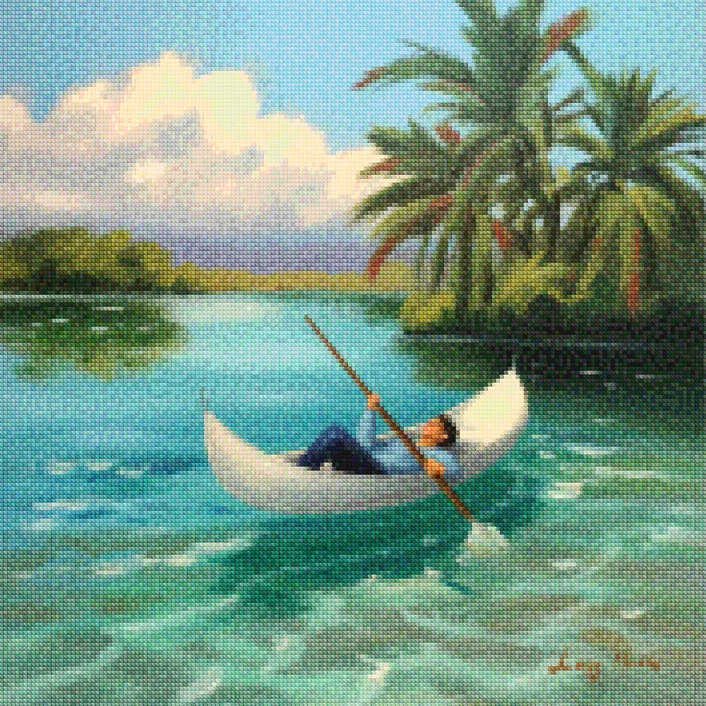 Mini-Diamantmalerei – Lazy Lagoon