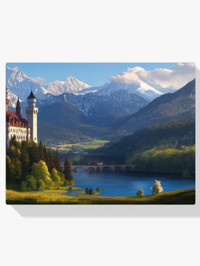 Diamantmalerei - Mystisches Bergschloss