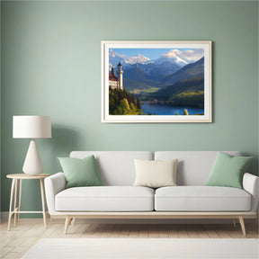 Diamantmalerei - Mystisches Bergschloss