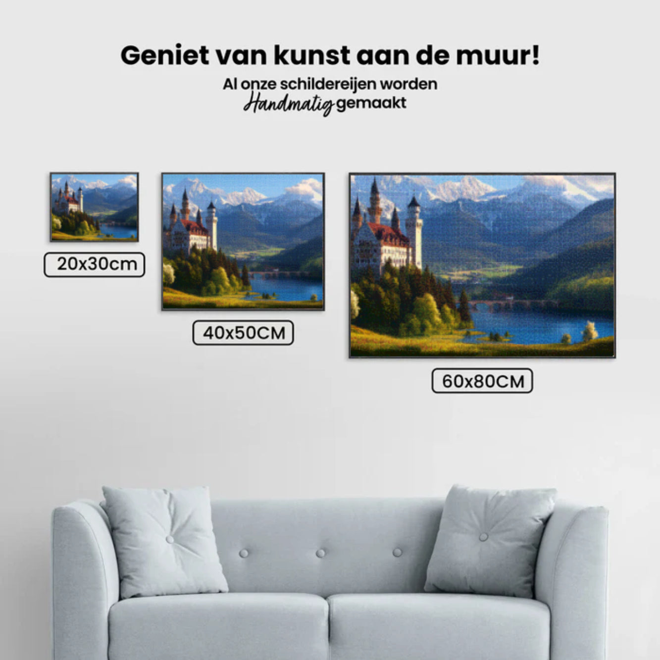 Diamantmalerei - Mystisches Bergschloss