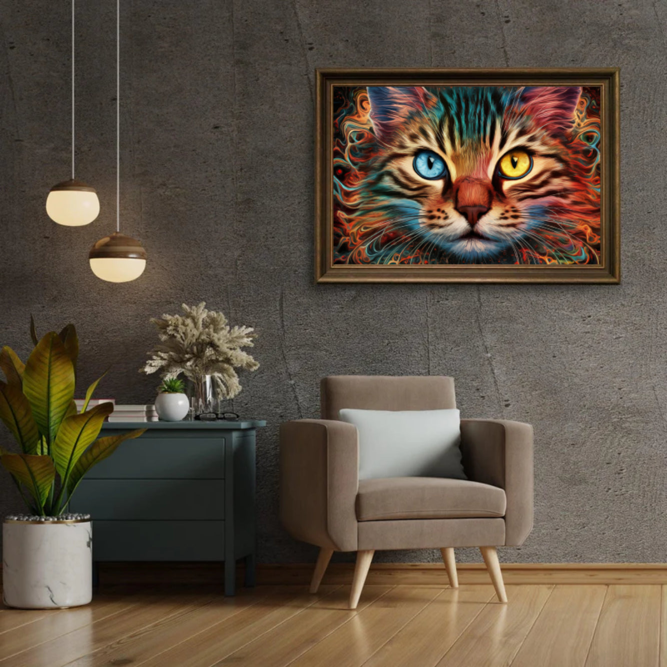 Diamantmalerei - Mystische Katze