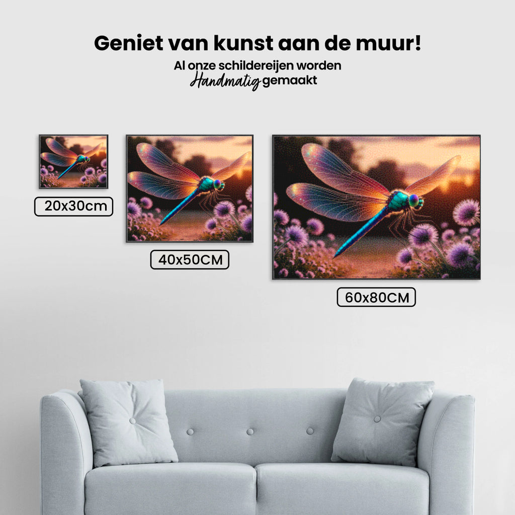 Diamond Painting – Mystische Libelle mit glitzernden Flügeln