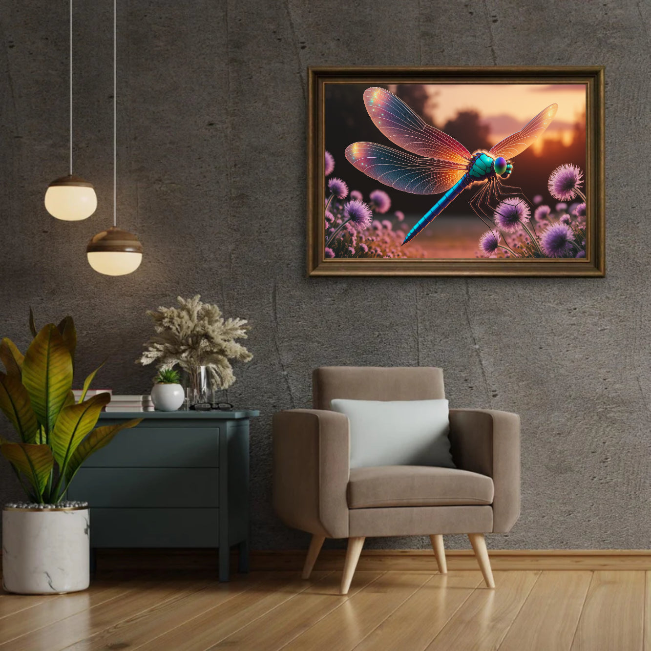 Diamond Painting – Mystische Libelle mit glitzernden Flügeln