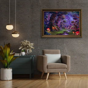 Diamantmalerei - Mystische Pilzlichtung