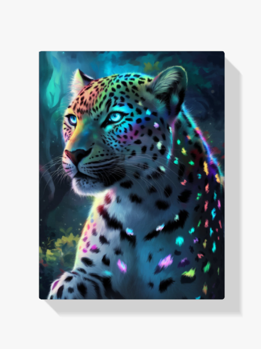 Diamantmalerei – Neon-Dschungelleopard