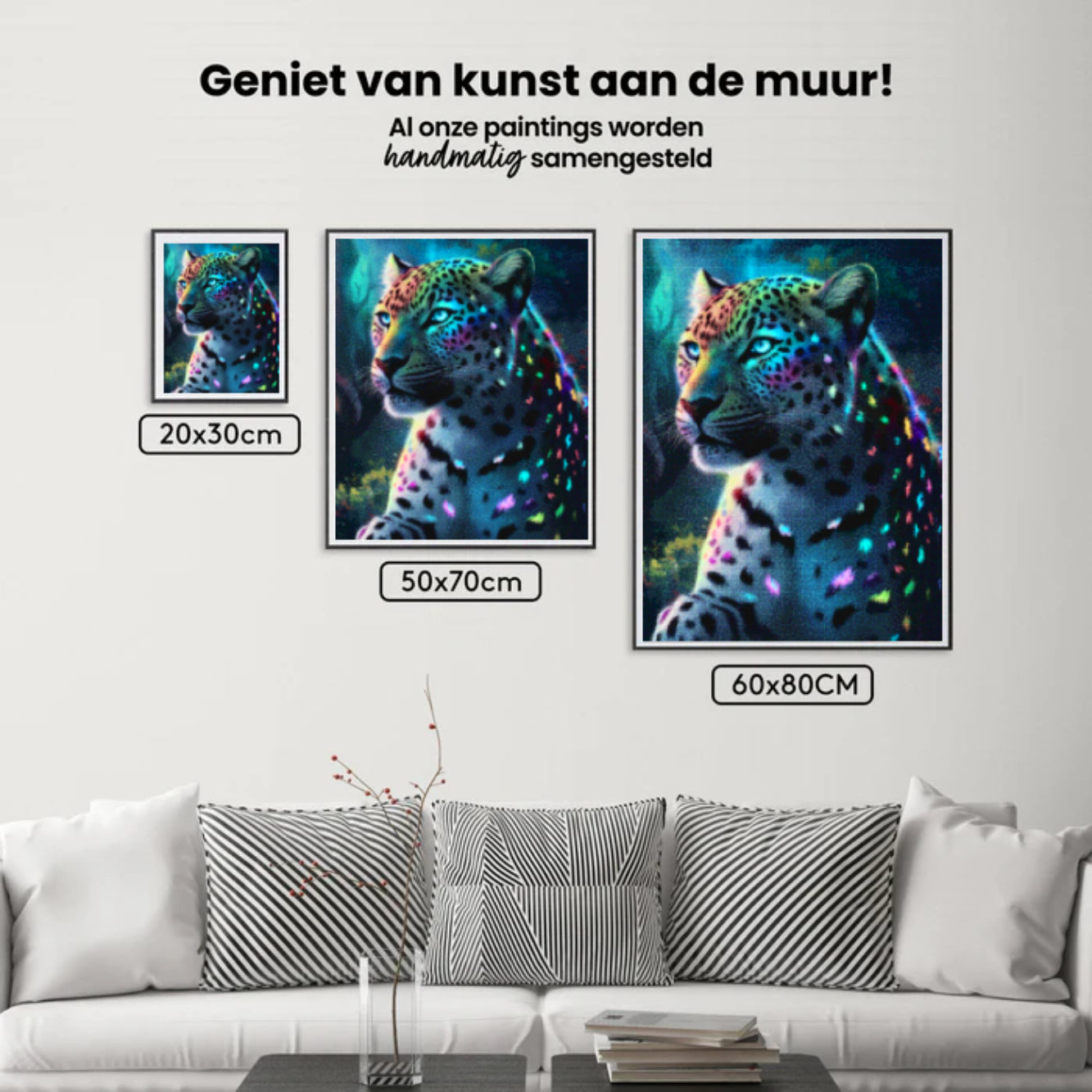 Diamantmalerei – Neon-Dschungelleopard