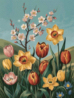 Diamantmalerei - Morgen der Glockenblüte