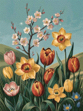 Diamantmalerei - Morgen der Glockenblüte