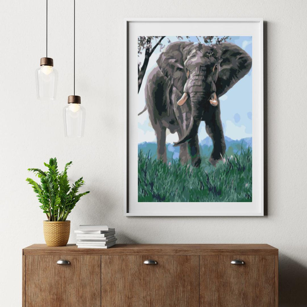 Diamantmalerei - Elefant in der Natur - SEOS®