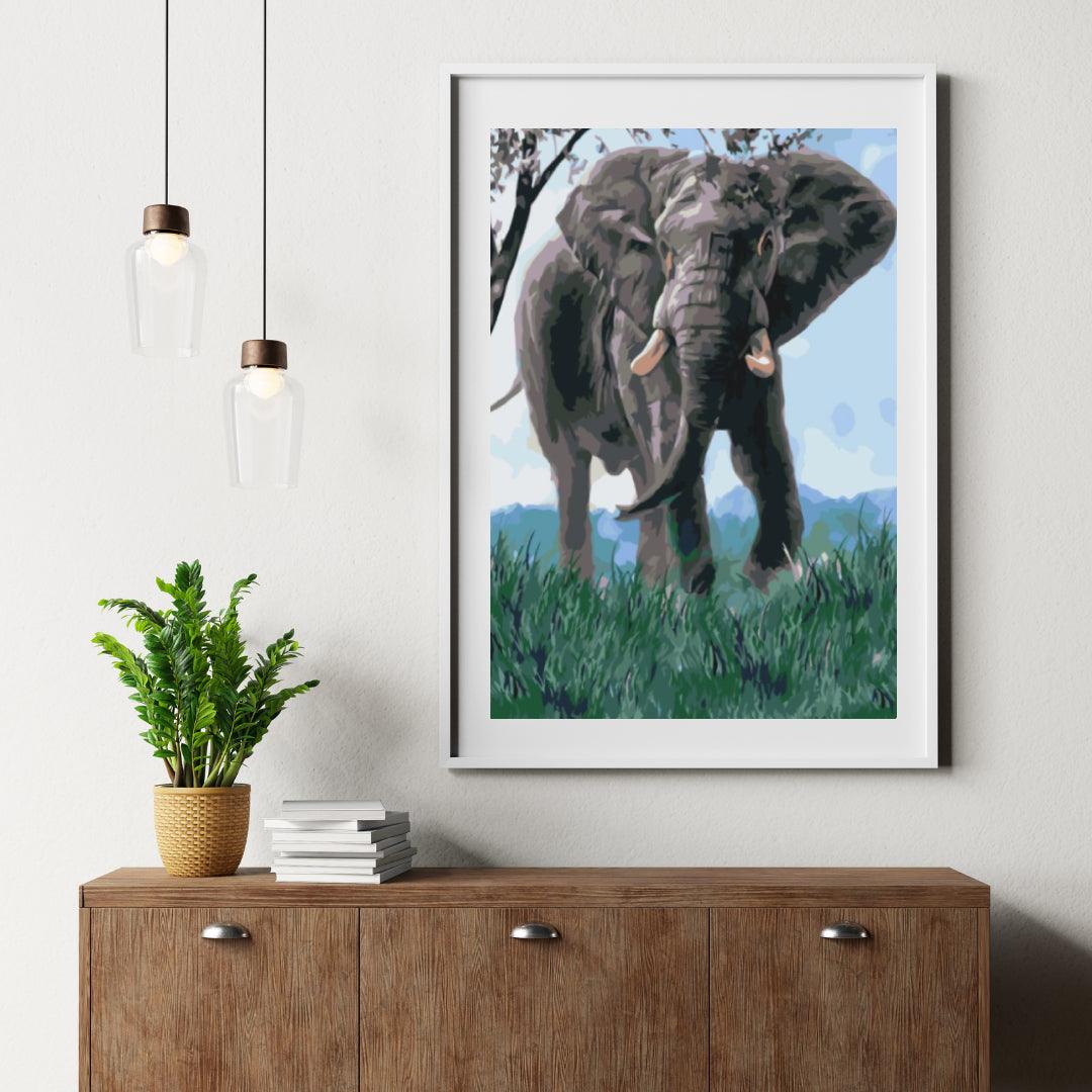 Diamantmalerei - Elefant in der Natur - SEOS®