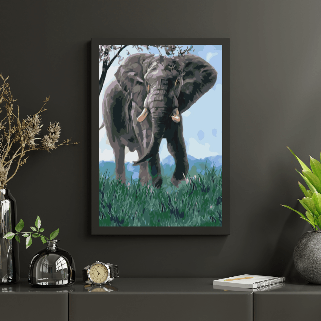 Diamantmalerei - Elefant in der Natur - SEOS®