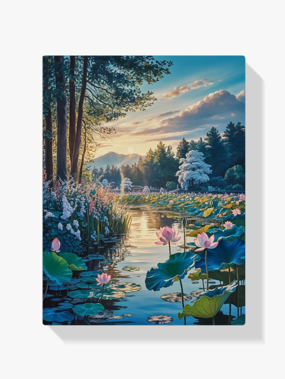 Diamantmalerei – Erwachen des Lotusteichs