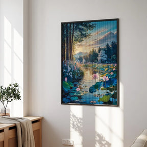 Diamantmalerei – Erwachen des Lotusteichs