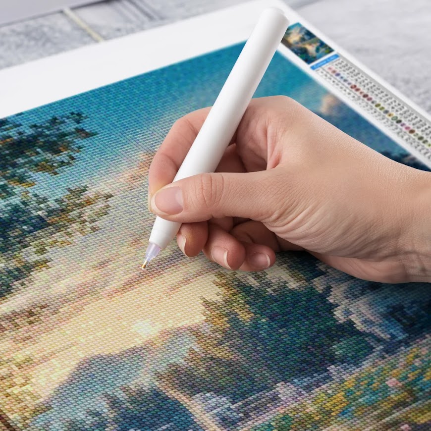 Diamantmalerei – Erwachen des Lotusteichs