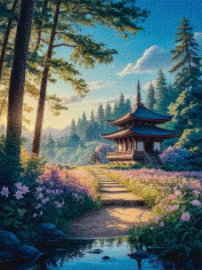 Diamantmalerei - Weg zum verborgenen Tempel
