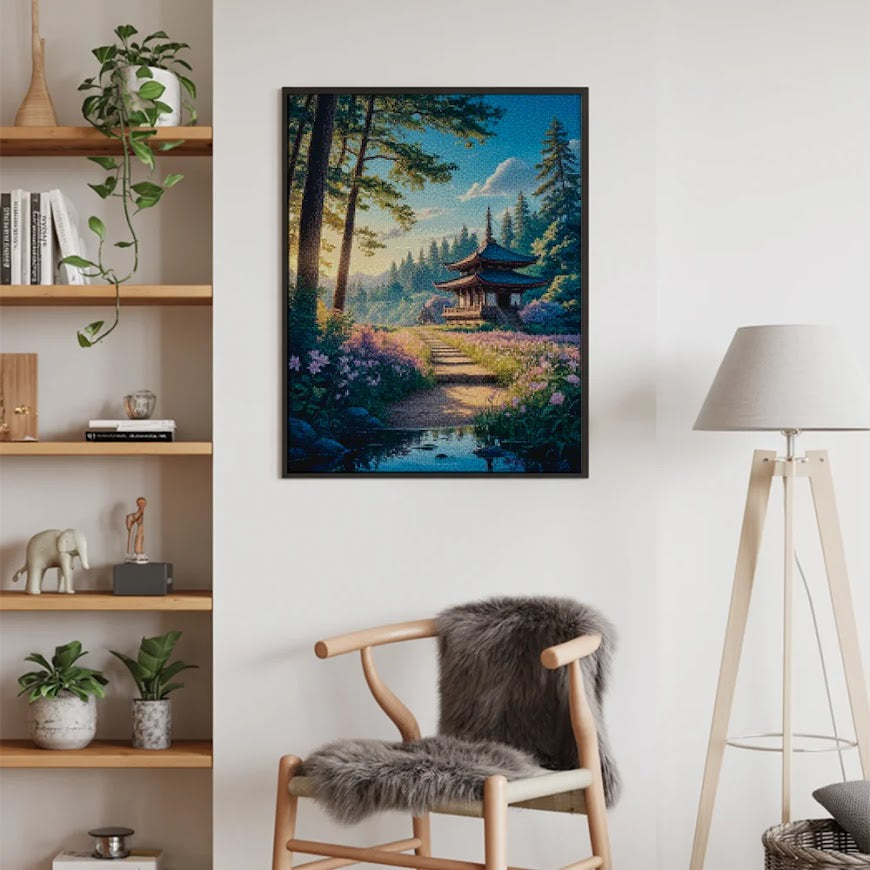 Diamantmalerei - Weg zum verborgenen Tempel