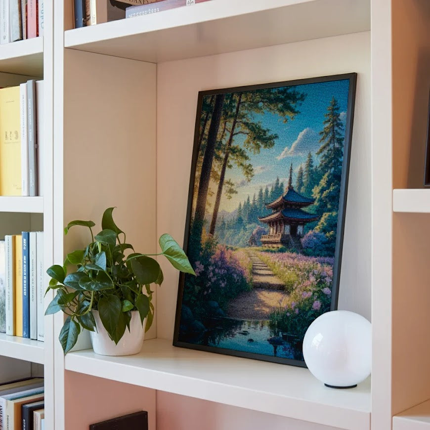 Diamantmalerei - Weg zum verborgenen Tempel