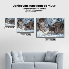 Diamantmalerei – Friedliche Grautöne: Fesselnder Wolf