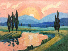 Diamantmalerei – Pfirsichfarbene Abende