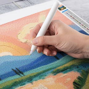 Diamantmalerei – Pfirsichfarbene Abende