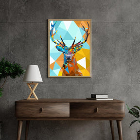 Diamantmalerei - Polygon-Hirschkopf 1 - SEOS®