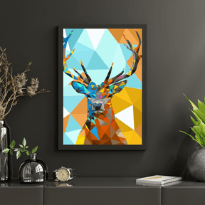 Diamantmalerei - Polygon-Hirschkopf 1 - SEOS®