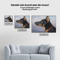 Diamantmalerei - Porträt eines Dobermanns